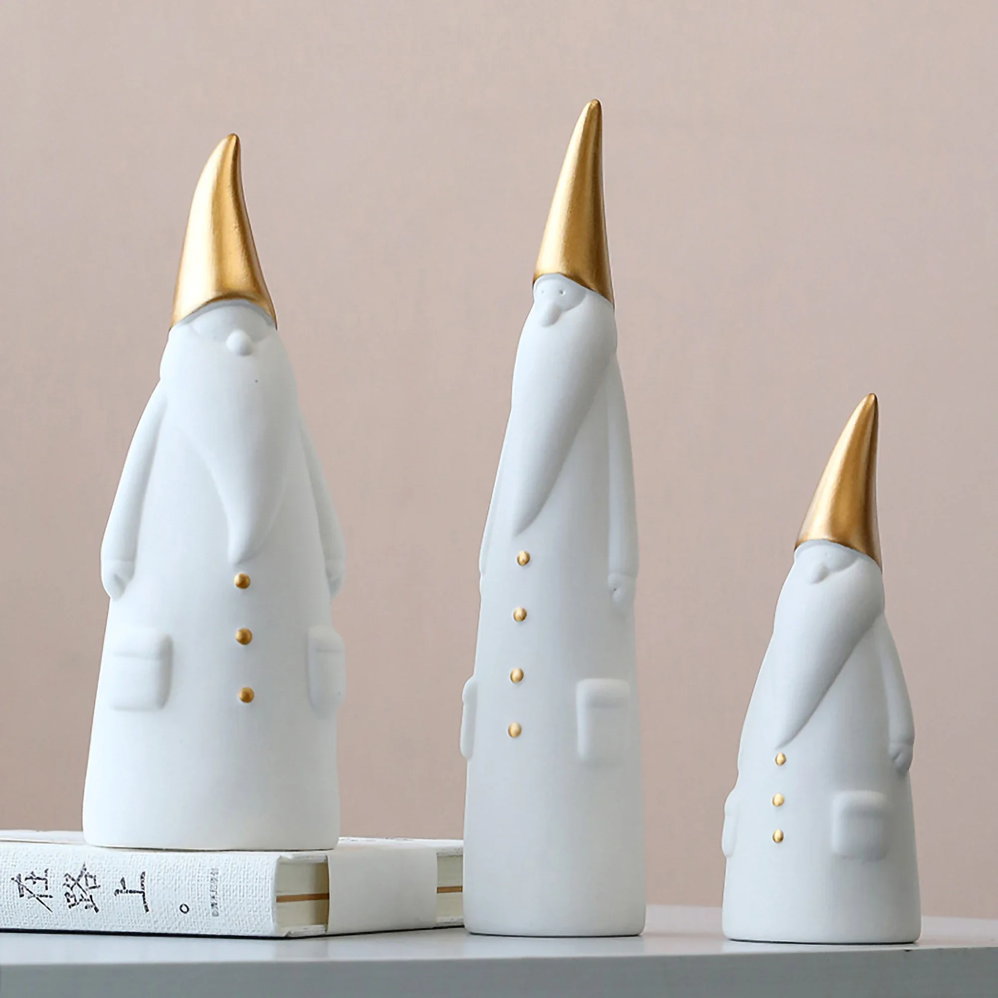 Украшение санта клауса отца рождество предмет мебели белый керамический