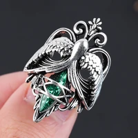 unique etnische vintage unisex masker ring kleur tribal sieraden hollow wing bird green zirkoon punk masker ring for women men