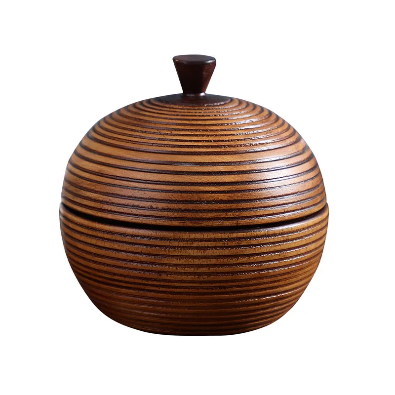 Деревянная банка для конфет с крышкой коробка чая домашний круглый ароматизатор