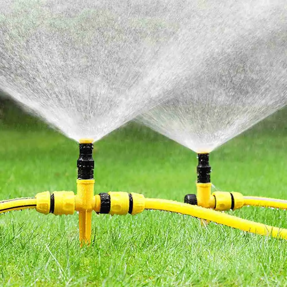 

360° Rotating Lawn Ground Insert Automatic Sprink Water Watering Sprinkler Sprayer Lawn Garden Sprinkling Irrigation Kits Green.