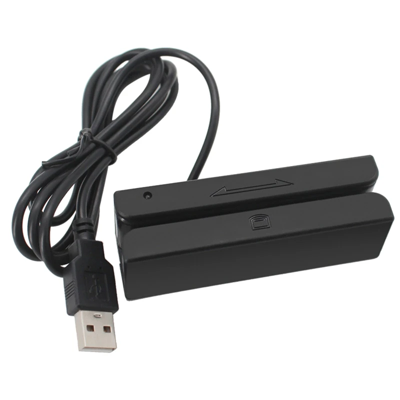 

MSR90 USB Magnetic Strip Card Reading Machine Card Reader Stripe 3 Tracks Mini Hi-Co Swiper For USB PC