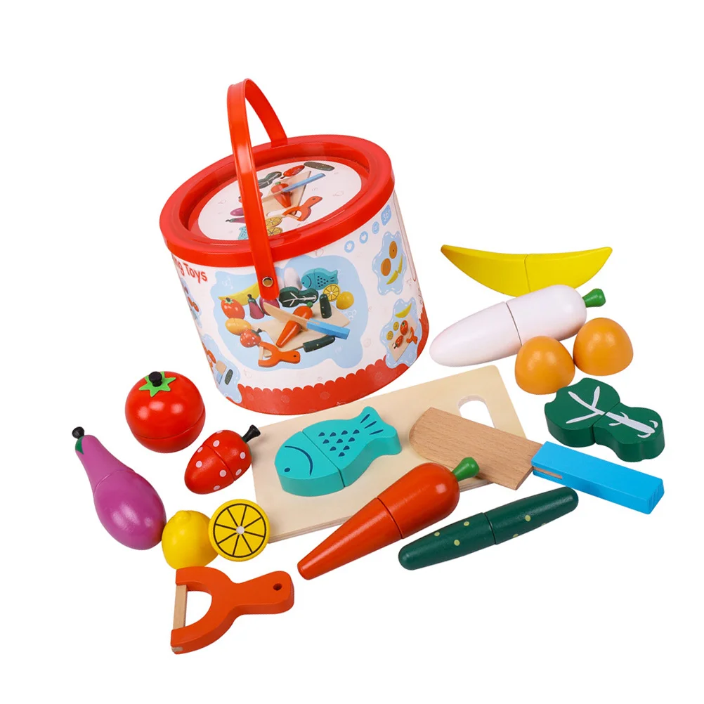 

Имитация фруктов и овощей, деревянные игрушки для малышей, развивающая игра для резки, игрушка для раннего ребенка, детская еда