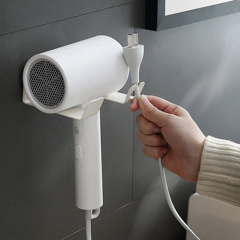 

Wall Mounted Hair Dryer Bracket Bathroom Rack Storage Rack Hair Dryer Holder Home Storage Rack Organization Accessories Sets