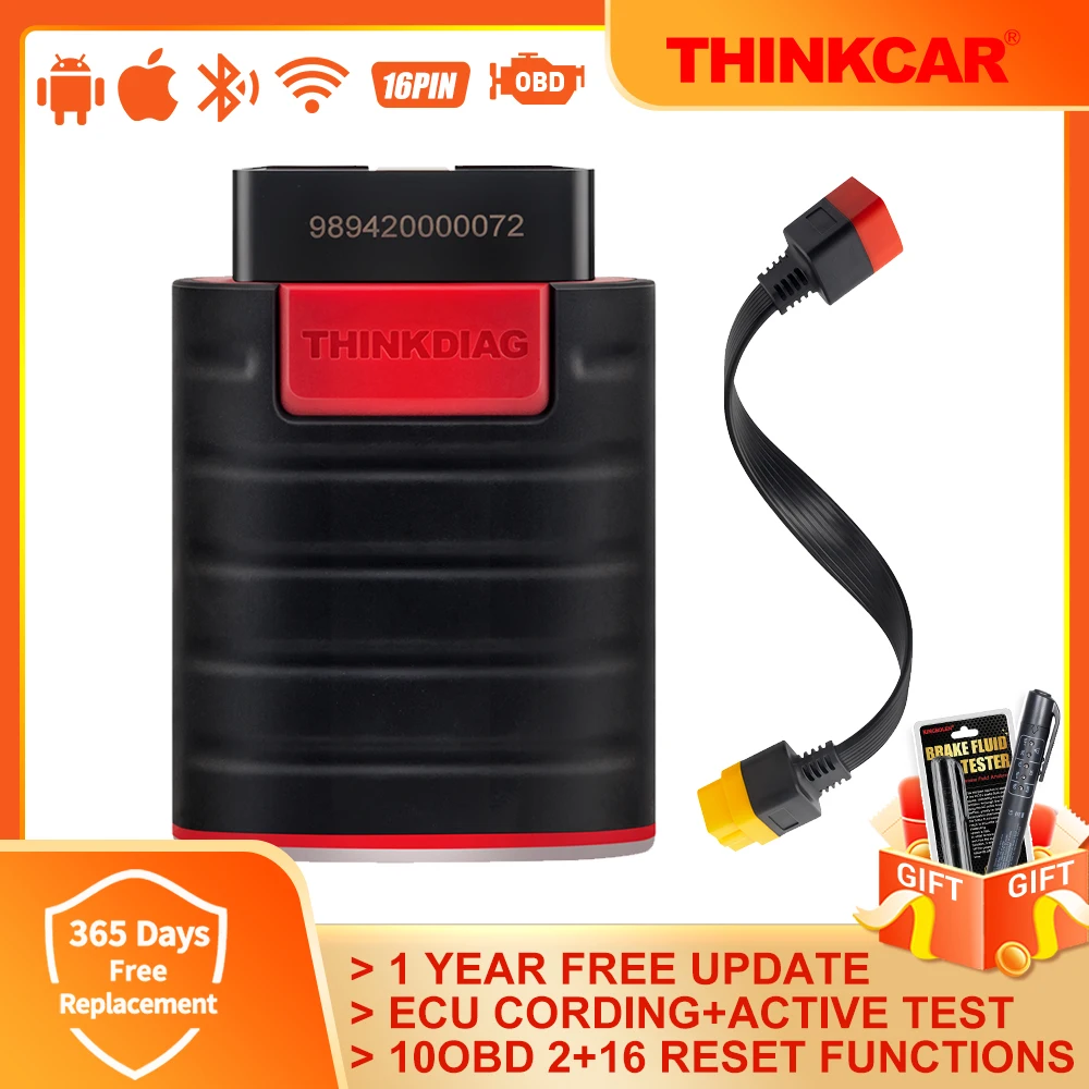 Thinkcar Thinkdiag HOT Version All System Software Free 1Year Car Diagnostic Tool Bluetooth OBD2 Scanner Easydiag Thinkdiag