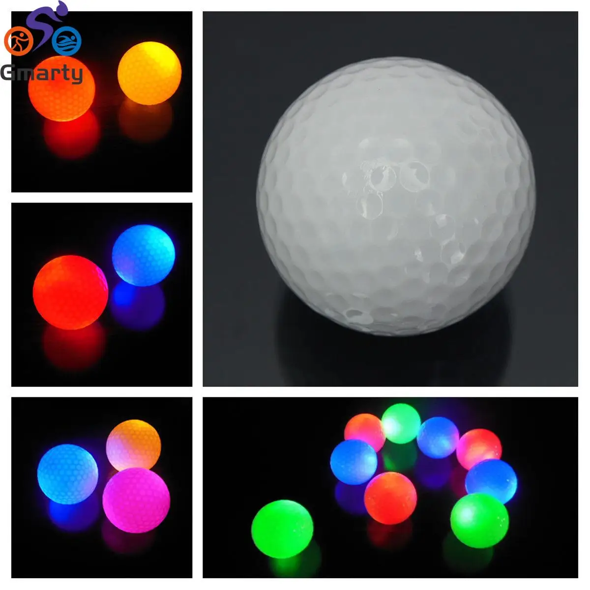 

1Pc Nice Light-up Flashing Night Light Glowing Fluorescence Golf Balls Golfing