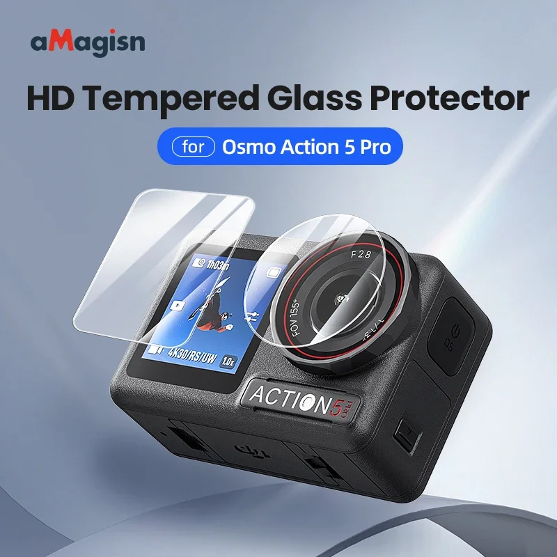 Закаленное стекло для DJI Osmo Action 5 Pro