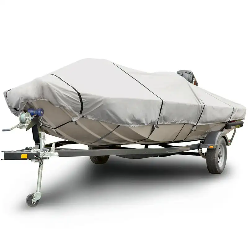 

Denier Low Profile Flat Front Boat Cover, Waterproof and UV Resistant, Size BTSD-1 12'-14' Long, 68" Beam