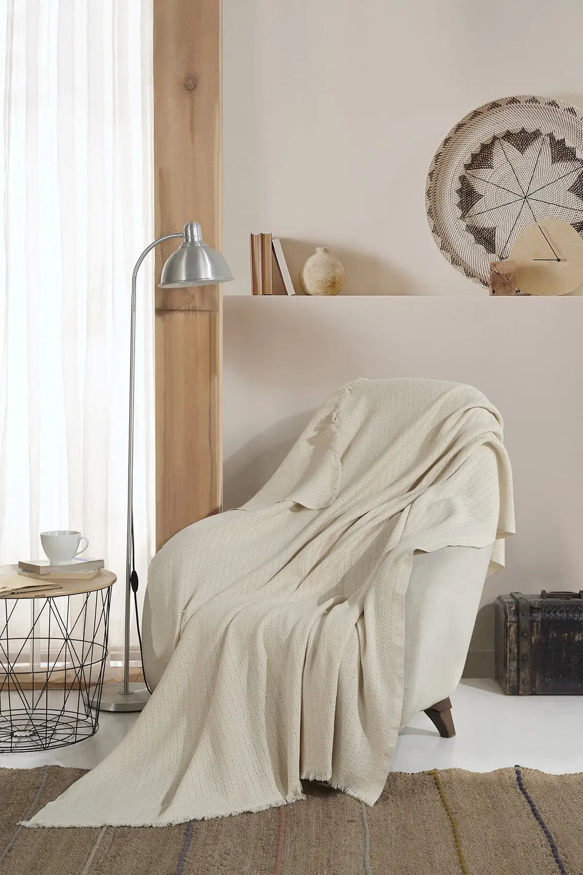 

Шаль из вера-сырой белой ткани для одного сиденья Бергера 150x200 см, одеяла для телевизора, хлопковый текстиль для отдыха, домашняя мебель