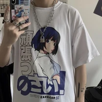2022 summer streetwear tops japanese anime gaara kawaii cool gaara print t shirt oversized short sleeve women t shirts clothes