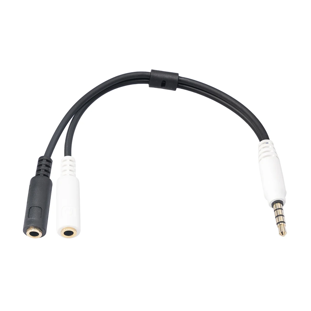

3.5mm Male To Dual Female TRRS Y Splitter Adapter Headphone AUX Audio Cable 3.5mm Splitter Cable Headphone Y Splitter For Mic