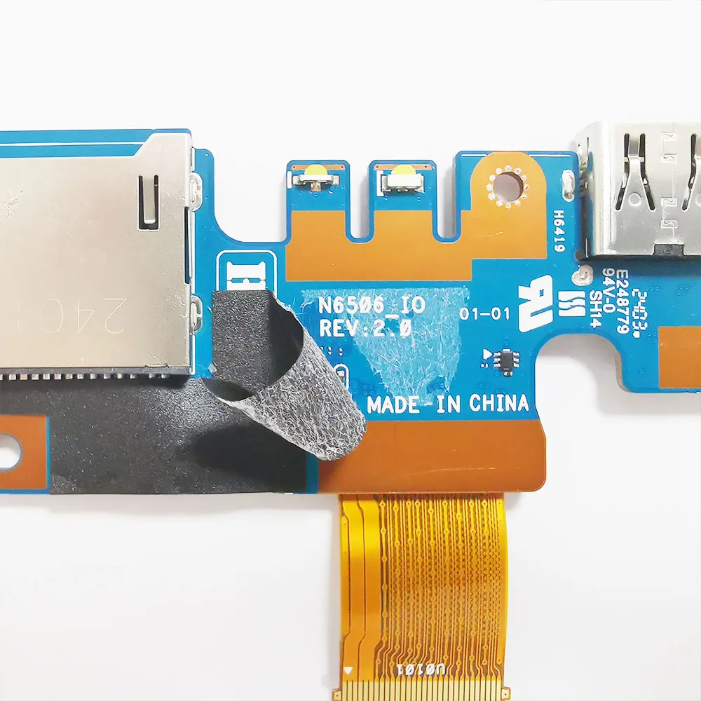 Фото Для ноутбука ASUS Vivobook Pro 15 OLED N6506 N6506M N6506MV N6506MJ N6506MU: кабель-плата с разъемом 3,5 мм для наушников и USB-портом №4