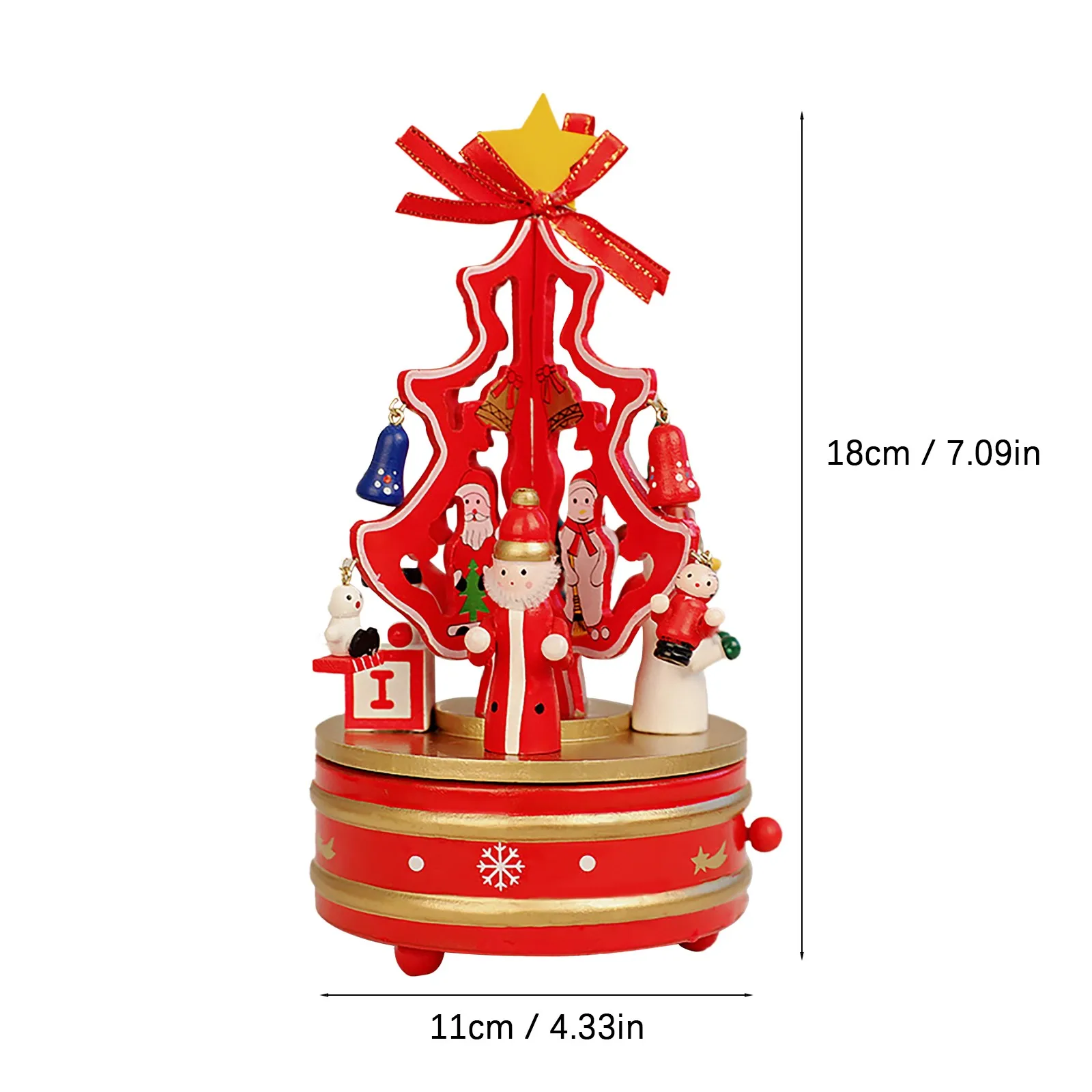 Детская Рождественская елка вращающаяся музыкальная шкатулка строительные