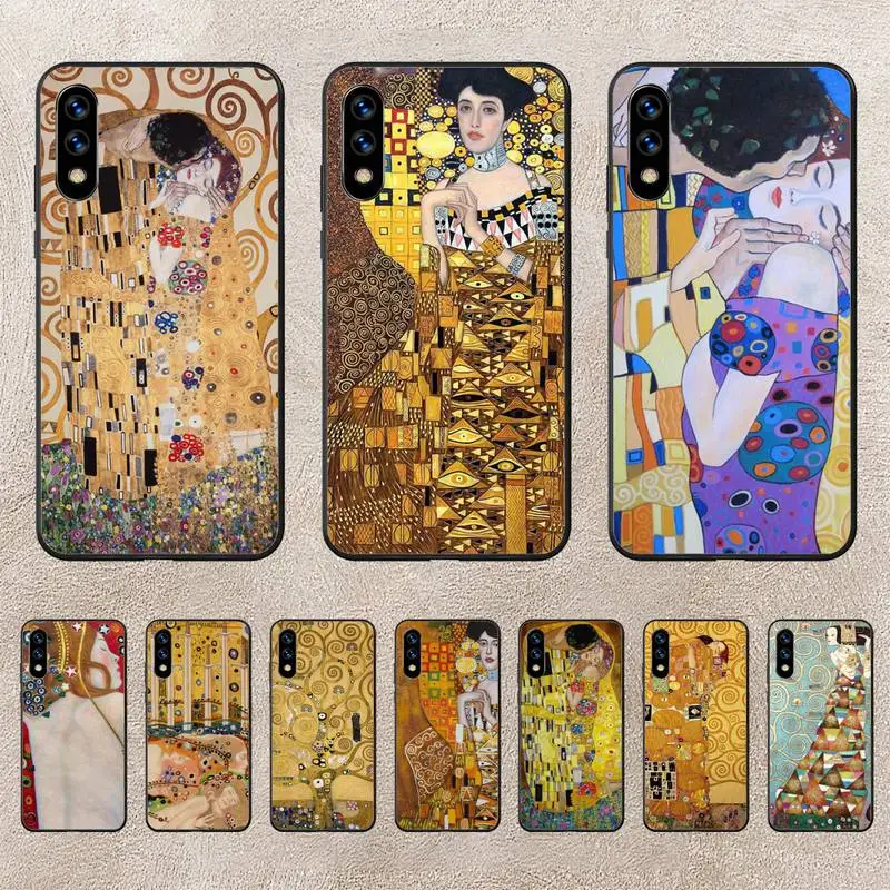 

YGustav Klimt Tree Life Kiss Phone Case For Huawei P10 P20 P30 P50 Lite Pro P Smart Plus Cove Fundas