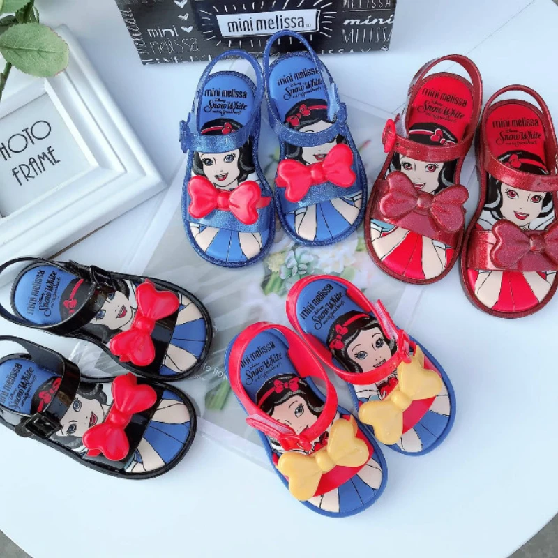 Disney Princess Girl Jelly Shoes Summer Sandals Baby Girls Melissa Sandals Cute Toddler Shoes Child Casual Summer Sandals