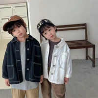 girls babys kids coat jacket outwear 2022 cool thicken spring autumn overcoat top outdoor teenagers cotton childrens clothing