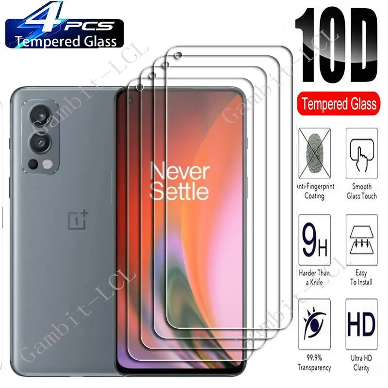 

4 шт. для OnePlus Nord 2 5G 6,43 дюйма, защитное закаленное стекло для экрана One Plus OnePlusNord2 DN2101 DN2103, защитная пленка