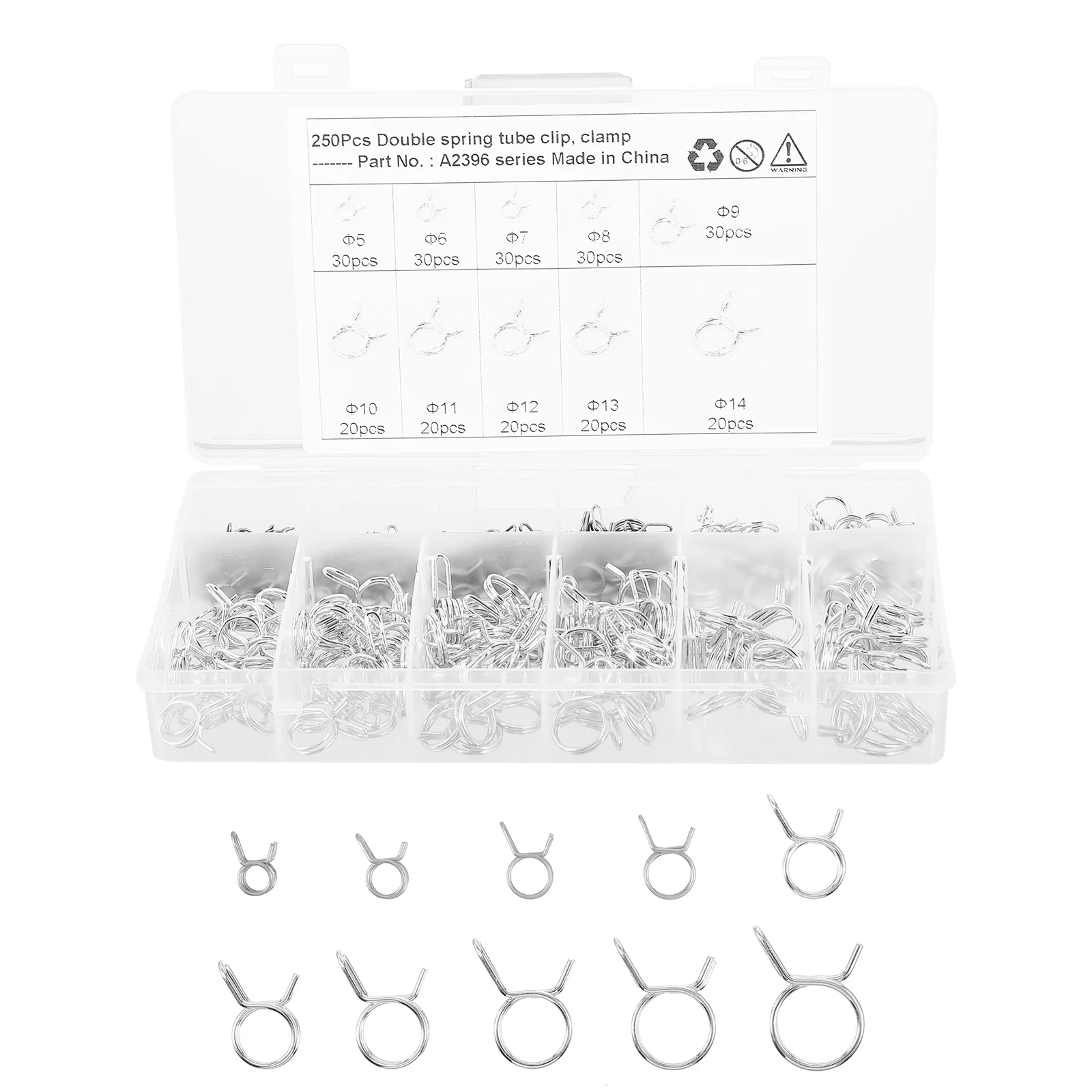 

250 шт., пружинные зажимы для шланга