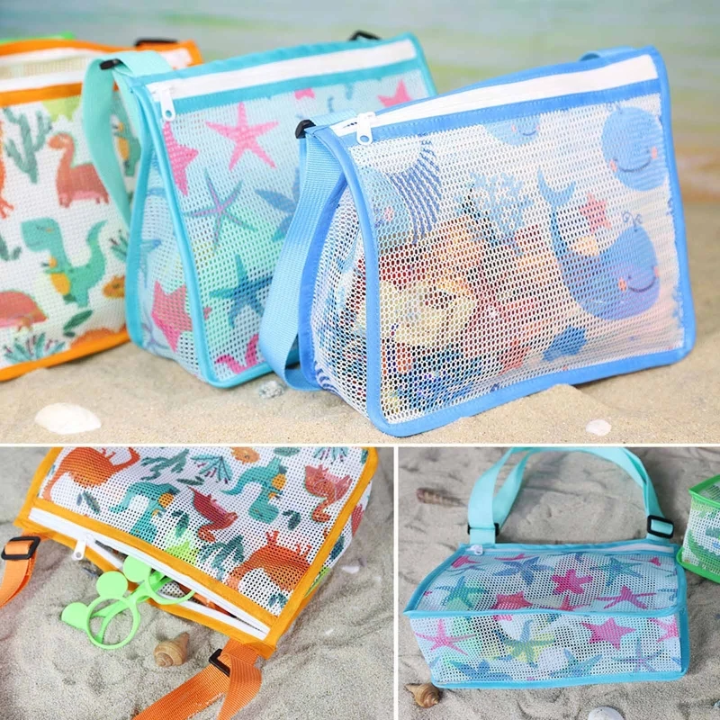 

Waterproof Mesh Netted Bag for Beach Toy Summer Swimsuit Packing Kids Favors K1KC