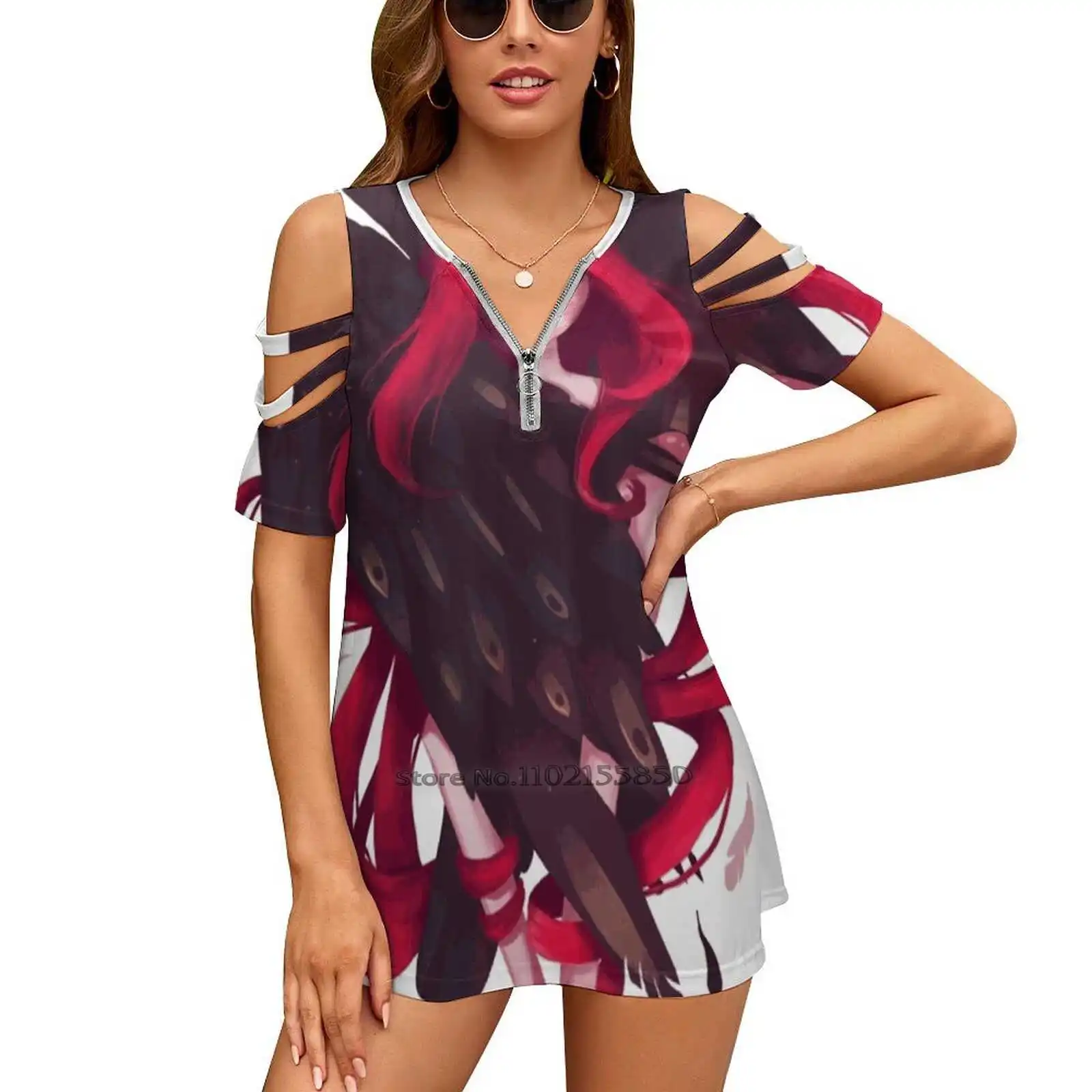 Черная Женская футболка с V-образным вырезом повседневные сексуальные футболки