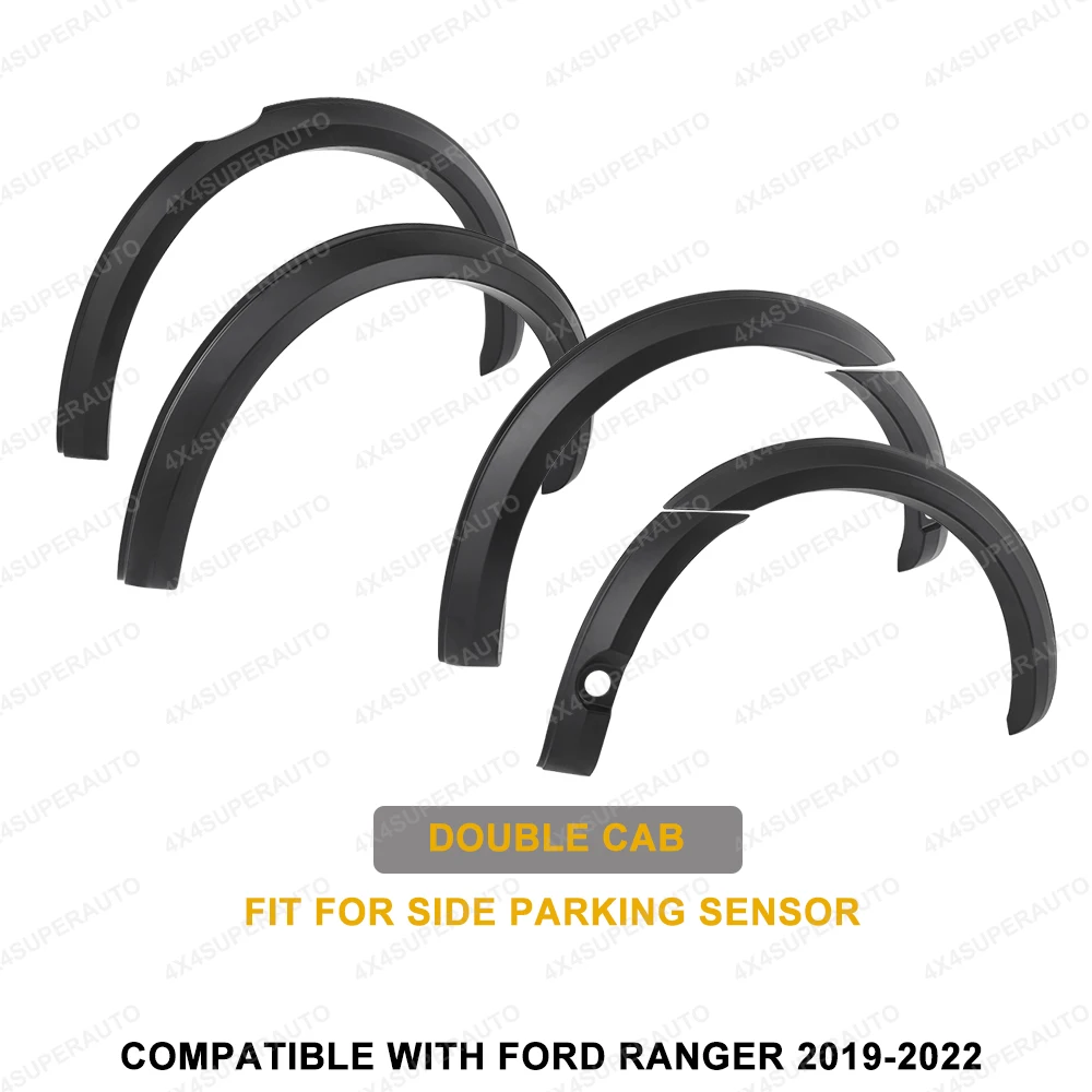

Матовый черный расширитель колесной арки для Ford Ranger T7 T8 2015-2022 Wildtrak Limited XLT XL Double Cab, автомобильные аксессуары