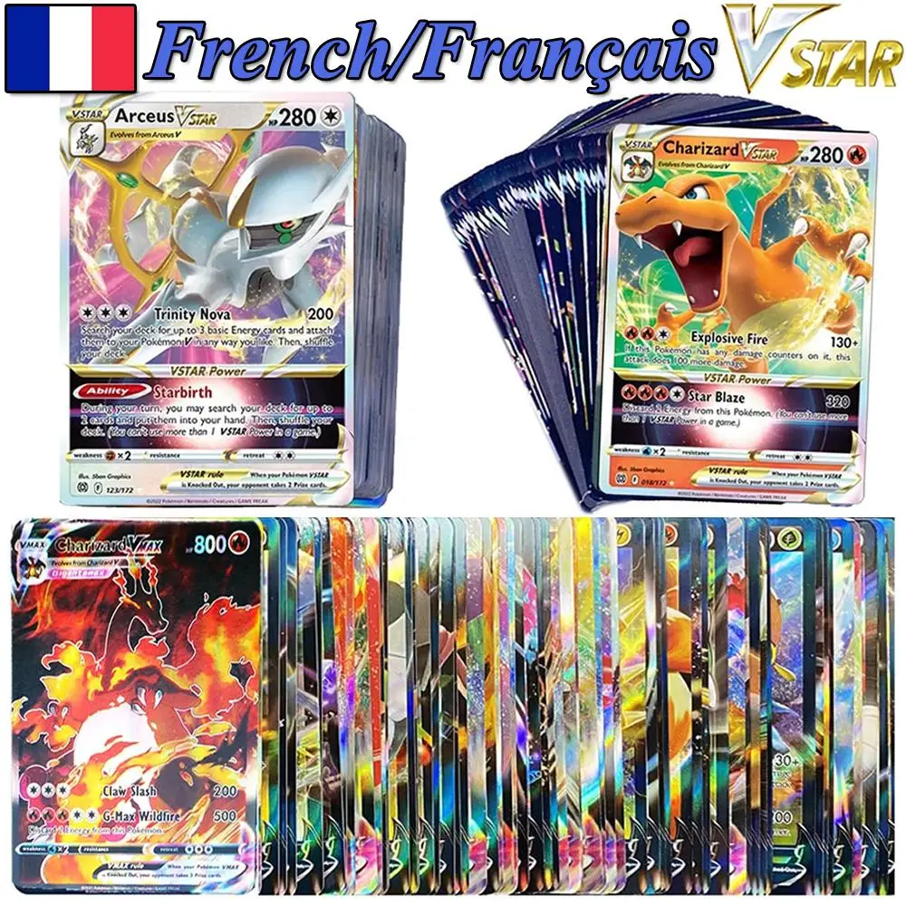 Carte Pokemon франза Покемон металлическая карта V карта Пикачу; Чаризард Золотая карта Vmax детская фотоигрушка