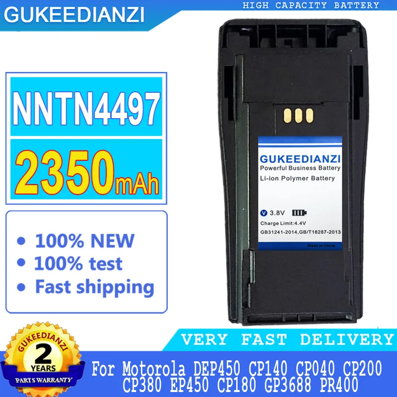 

NNTN4497 2350mAh High Capacity Battery For Motorola DEP450 CP140 CP040 CP200 CP380 EP450 CP180 GP3688 PR400 High Quality Bateria