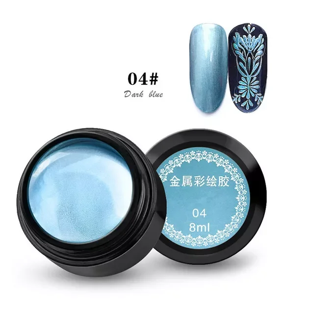 

NEW2023 Effect Nail Gel Rose Gold Silver UV LED Draw Painting Stamping Nail Art Color Gel Polish Manicure Long Lasting Gel Verni