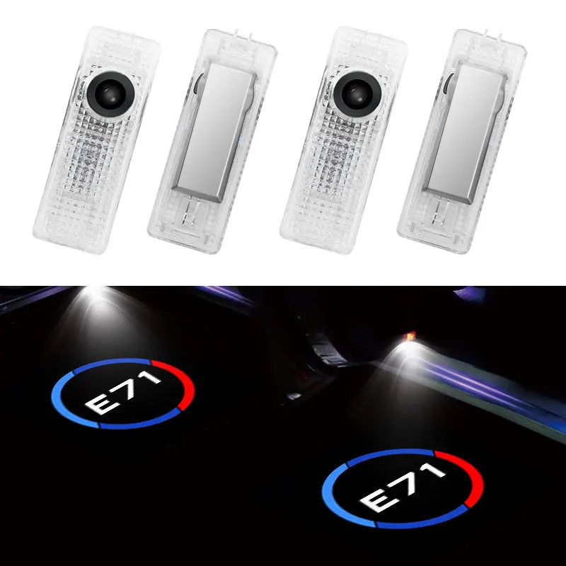 

2 Pieces Led Car Door Light Automobile External Accessories welcome light For BMW X6 Logo E71 Models Auto HD Projector Lamp