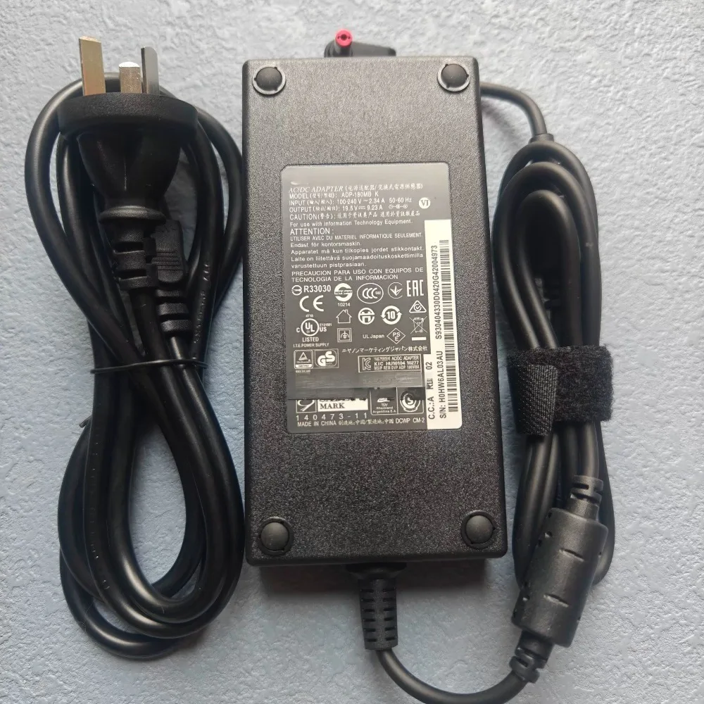 Фото Оригинальный адаптер для ноутбука 180W 19.5V 9.23A ADP-180MB K AC Charge для Acer Predator Helios 300 PH317-51-78H7 7 A717-71 A717-71G №1