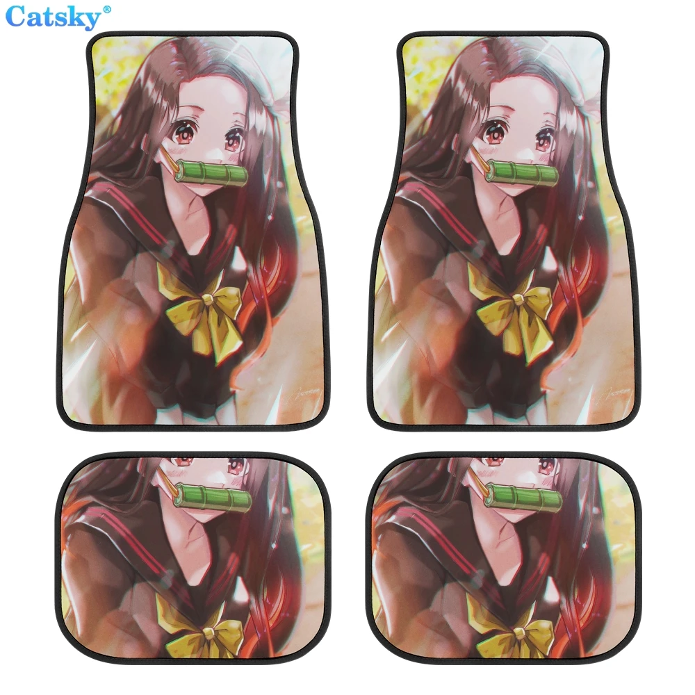 

Ghost Killing Blade Demon Slayer Anime Car Floor Mats, Hippie Car Mat, Car Accessories Gift, Stoner Gift, Retro Car Accessories