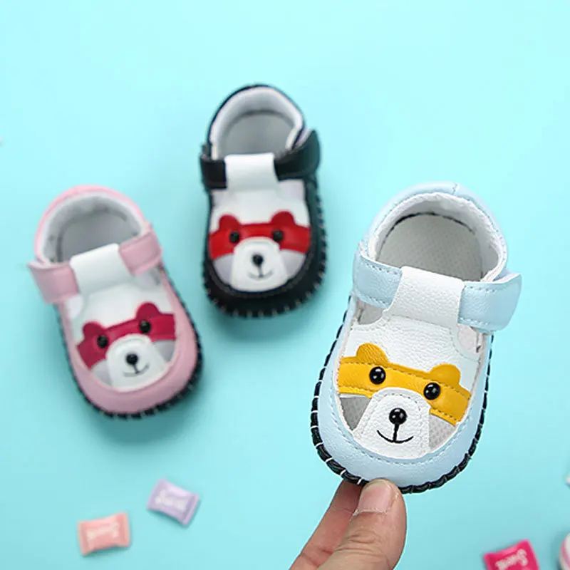 

2022 Kids Newborn Baby Boys Fashion Summer Soft Crib Shoes First Walker Anti Slip Sandals Hollow Ventilation Toddler