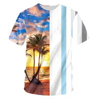 irregular 2022 t shirt blue white black striped casual spring summer holiday hawaii bright beach outdoor short sleeve tops s 6xl