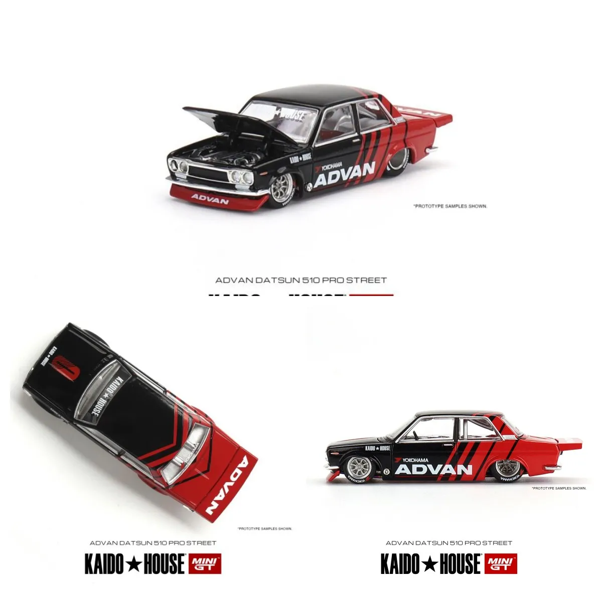 

MINI GT 1:64 Datsun 510 Pro Street ADVAN модель автомобиля под давлением