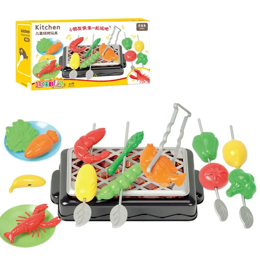 

23pcs/set Simulation Kitchen Toys BBQ Toy Plastic Barbecue Cooking Toys Kids Pretend Play