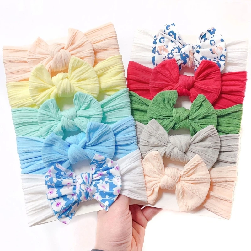 

Bowtie Headband Newborn Headdress Baby Bow Headband Elastic Solid Color Hairwrap for Infant Baby Photo Props Headbands