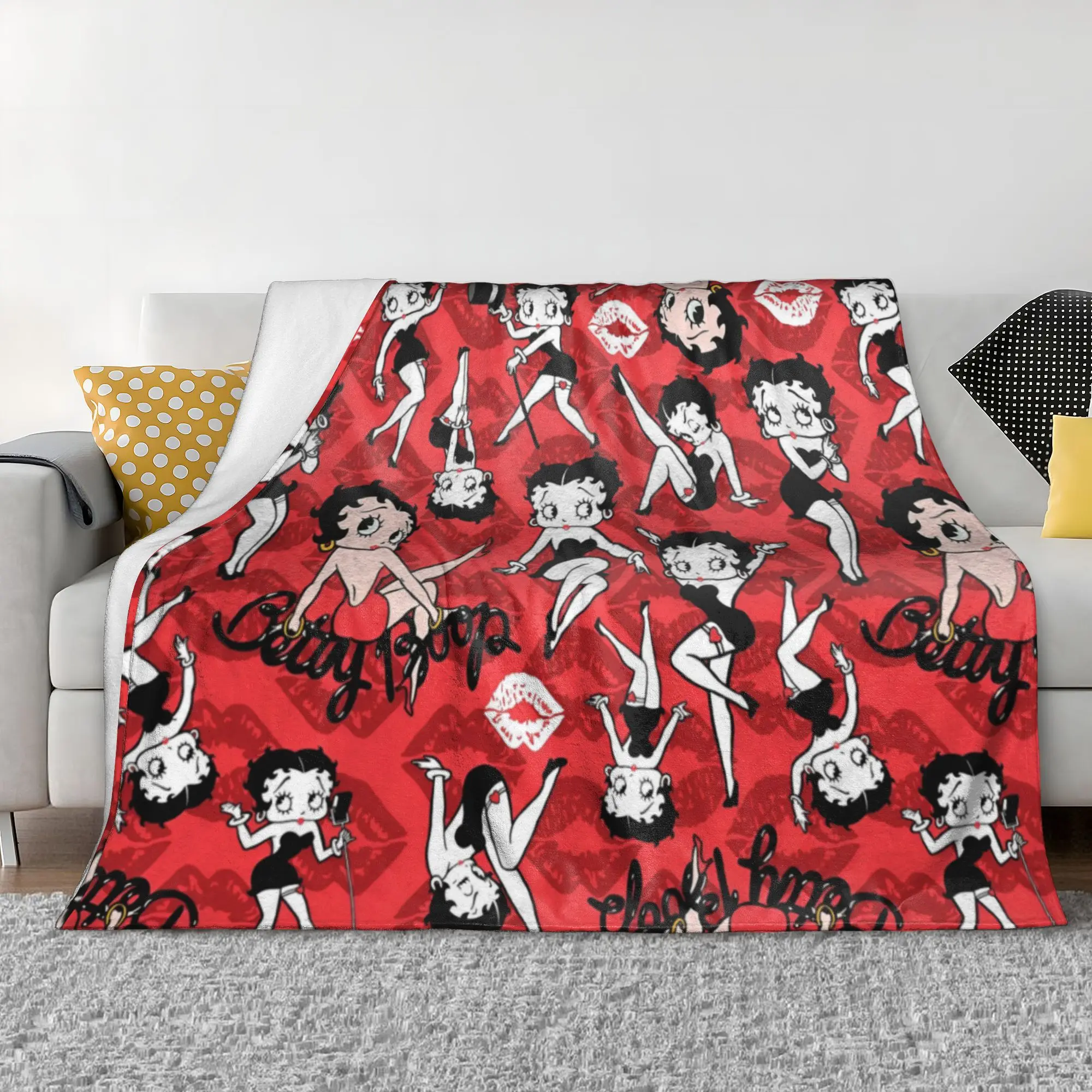 Одеяло B-Betty с рисунком B-Boop коллаж фланелевое одеяло японского аниме