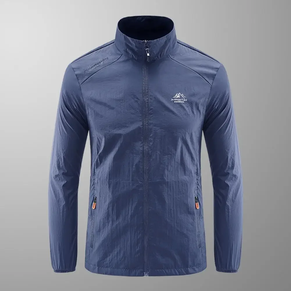 Ветровка мужская быстросохнущая УФ-защита водонепроницаемая легкая для