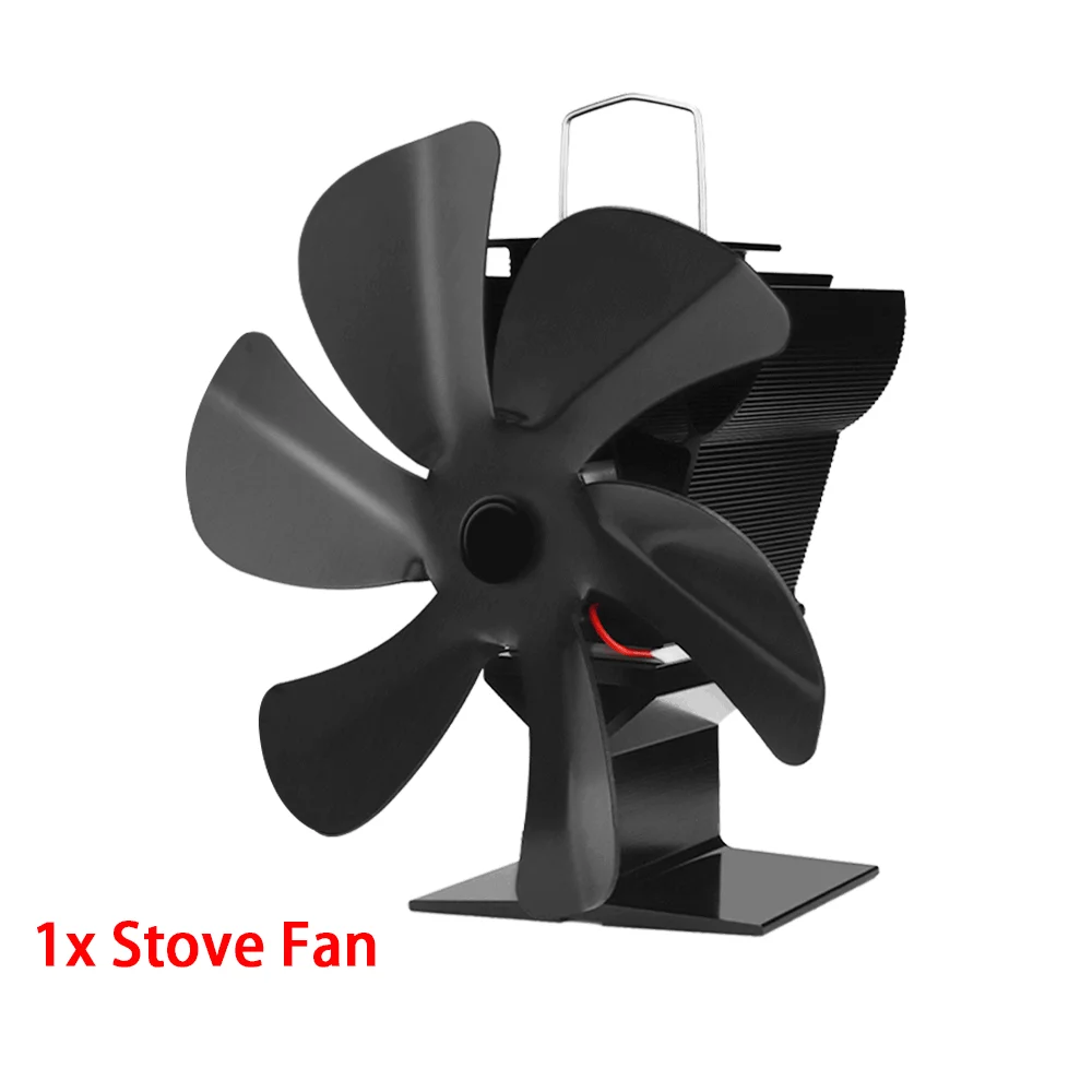 Вентилятор для печи, работающий от тепловой энергии малошумная 6-лопастная деревянная горелка, мини-камин вентилятор для дровяной горелки, домашний зимний обогреватель