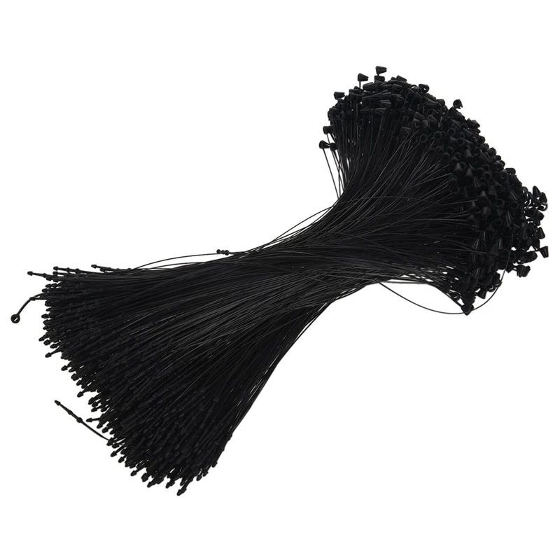 

7 Inch 3000 Pcs Black Snap Lock Pin Loop Plastic Tag Fastener Hook Ties
