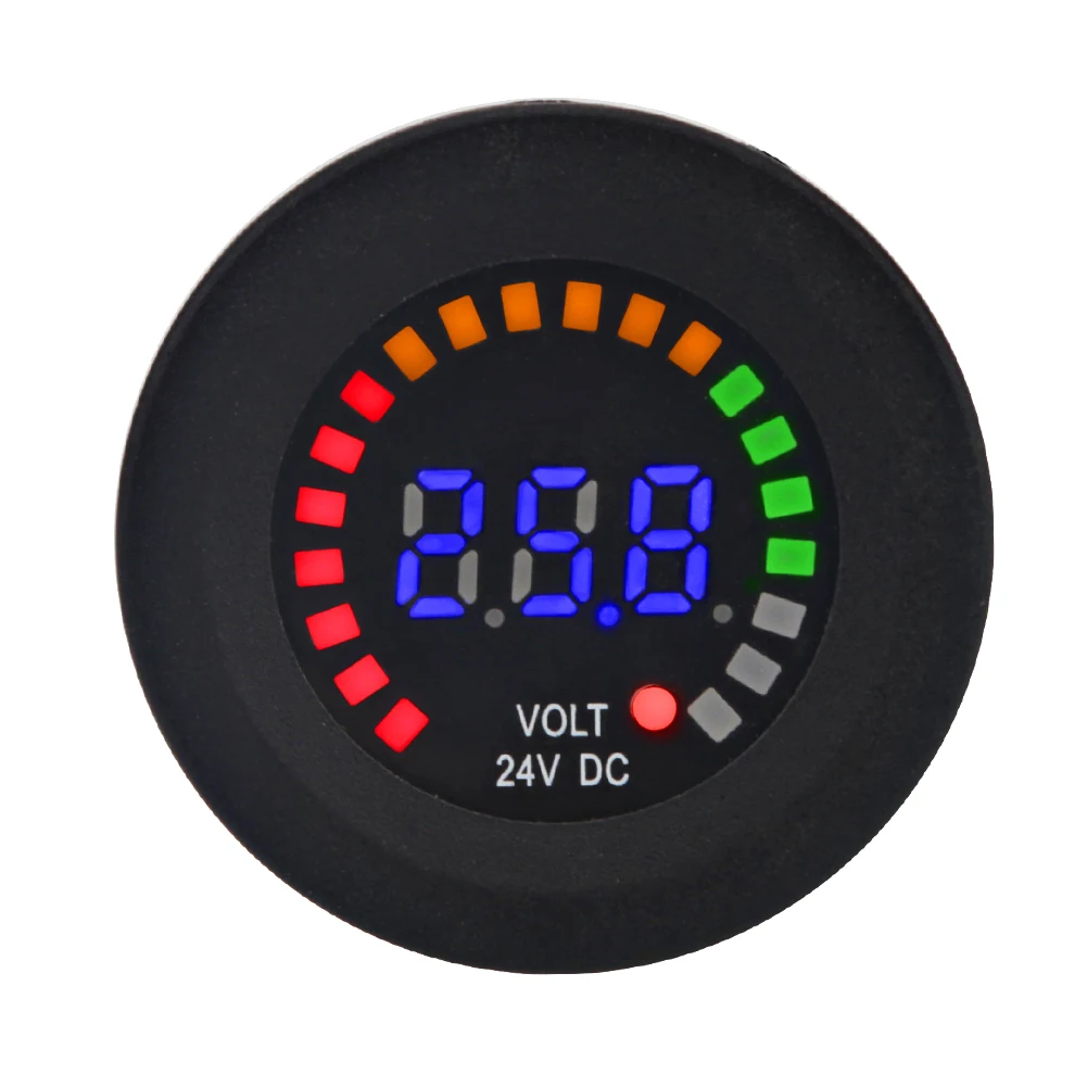 

12V 24V Waterproof Motorcycle Car Panel Digital Voltmeter Car Voltage Volt Meter Gauge Auto Voltmeter For Boat Motor Truck
