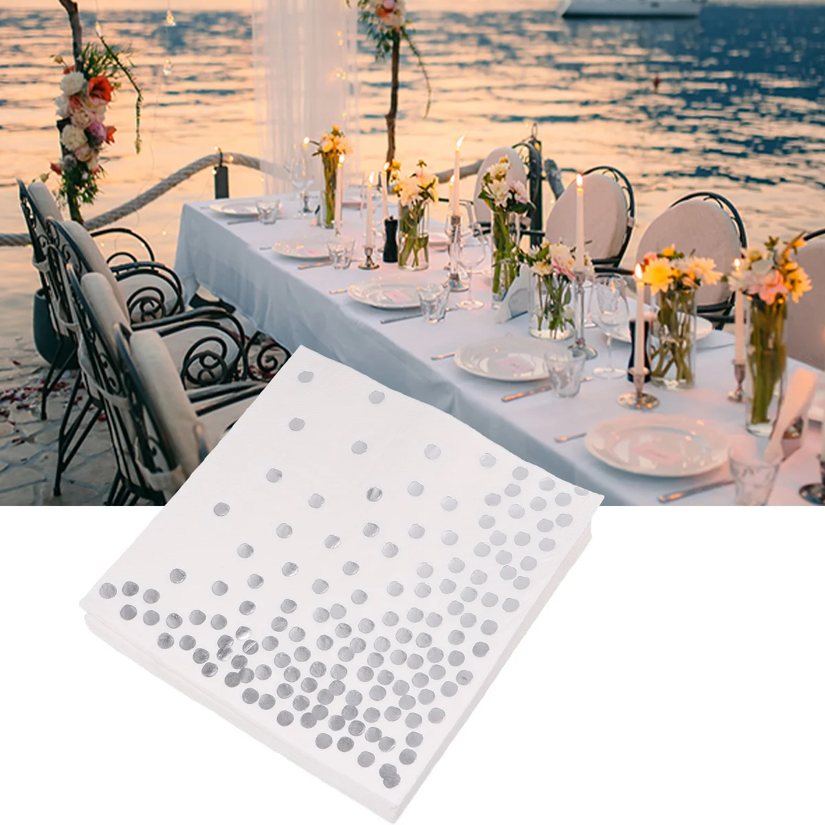 Бумажные салфетки для ужина свадьвечерние одноразовые печатные украшения кухни