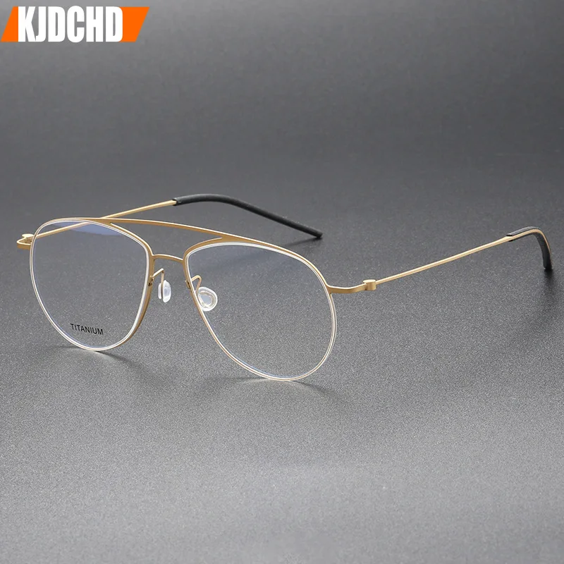 Классические очки Пилот титановая оправа для мужчин Дания бренд без винтов