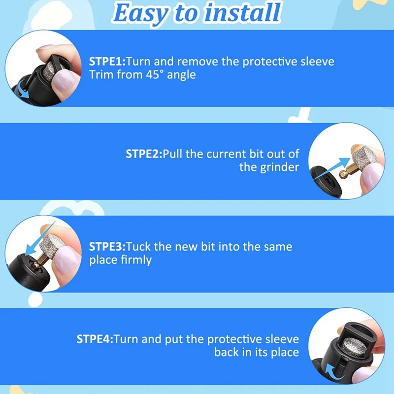 Фото Аккумуляторная USB-машинка для стрижки когтей собак и других животных, триммер для когтей, инструмент для груминга - A13G №4