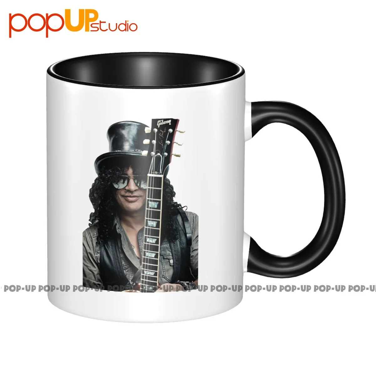 Slash guitarra Rock Guns And Roses taza Ideal tazas de té 11oz tazas lindas ecológicas tazas de café con impresión de doble cara
