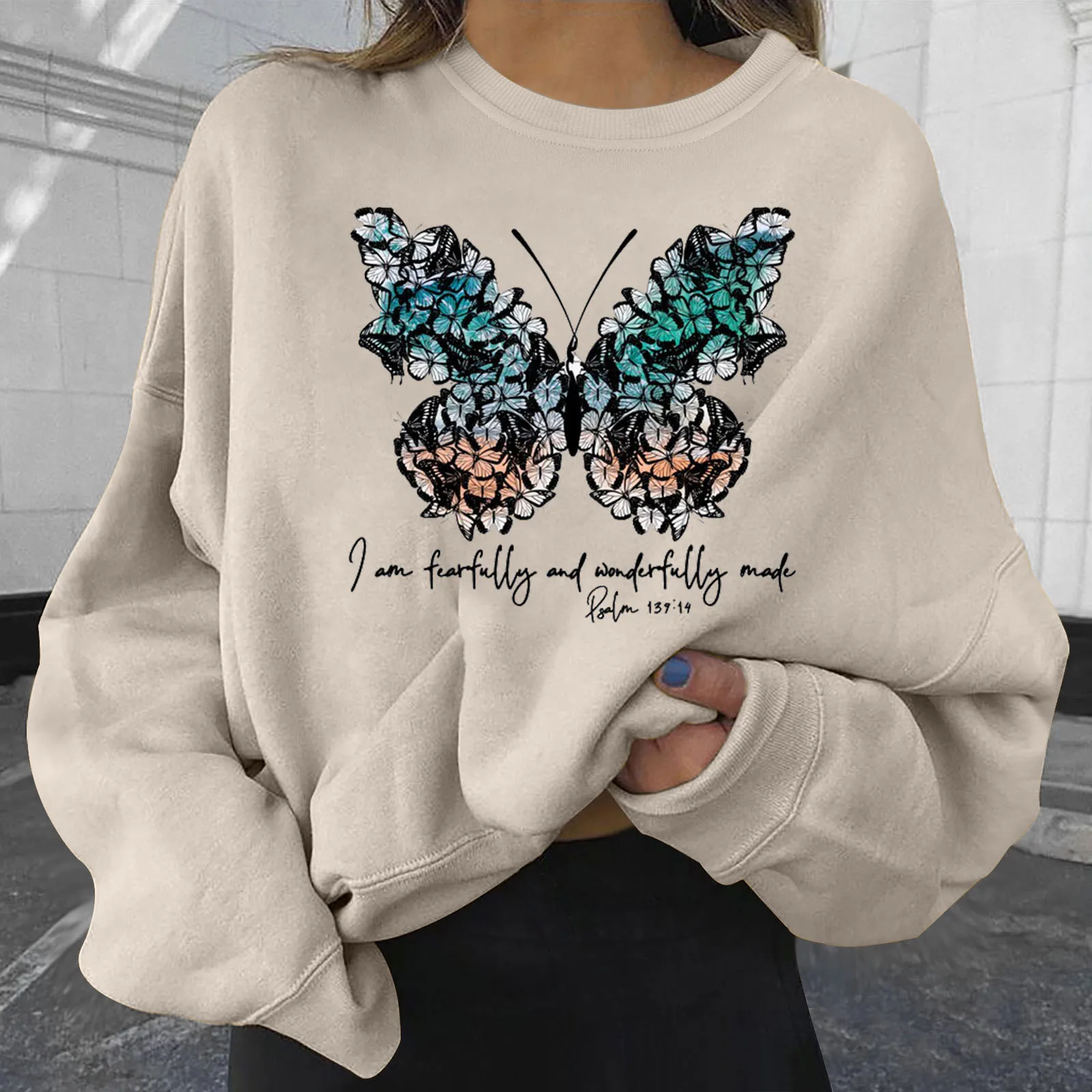 

Sweatshirts For Women Loose Short Crewneck Long Sleeve Print Top Shirt Pullover Sweatshirts Women Hoodie Pullovers for Women