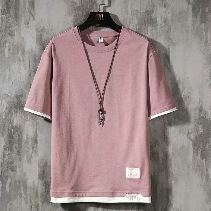 

Summer Breathable Men T-shirt O-neck Mens Solid Color Short Sleeve Fashion Tshirts Tops Male Casual Hip Hop Streetwear Tees