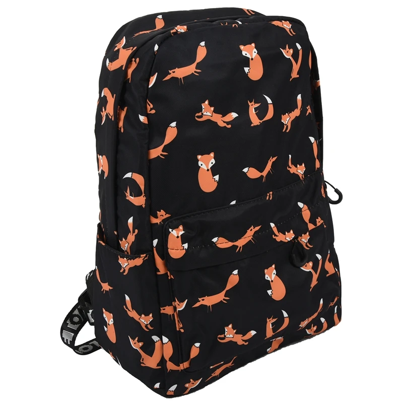 Милые школьные рюкзаки с принтом животных и лисы, водонепроницаемая женская сумка, рюкзак для ноутбука, Женский школьный рюкзак