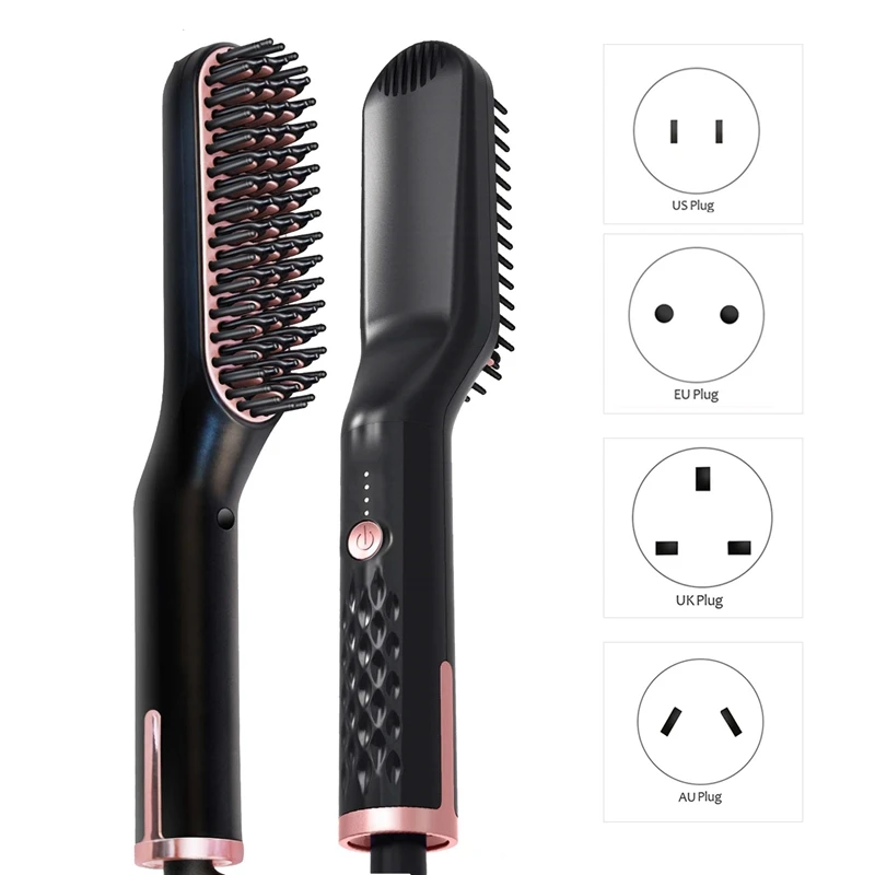 

3-In-1 Multifunctional Hair Straightener Comb Hair Straightener Beard Brush Curler Hairdresser