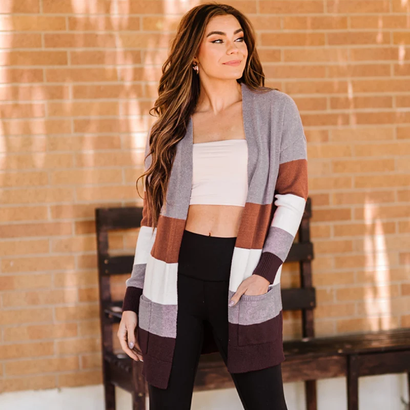 

Модный Новый Зимний вязаный кардиган, Женский плотный свитер с длинным рукавом, Свободный Повседневный жакет средней длины, подходящий цве...