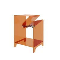 zqbook the newspaper stand minimalist creative acrylic sofa side table coffee table light luxury corner table bedside cabinet